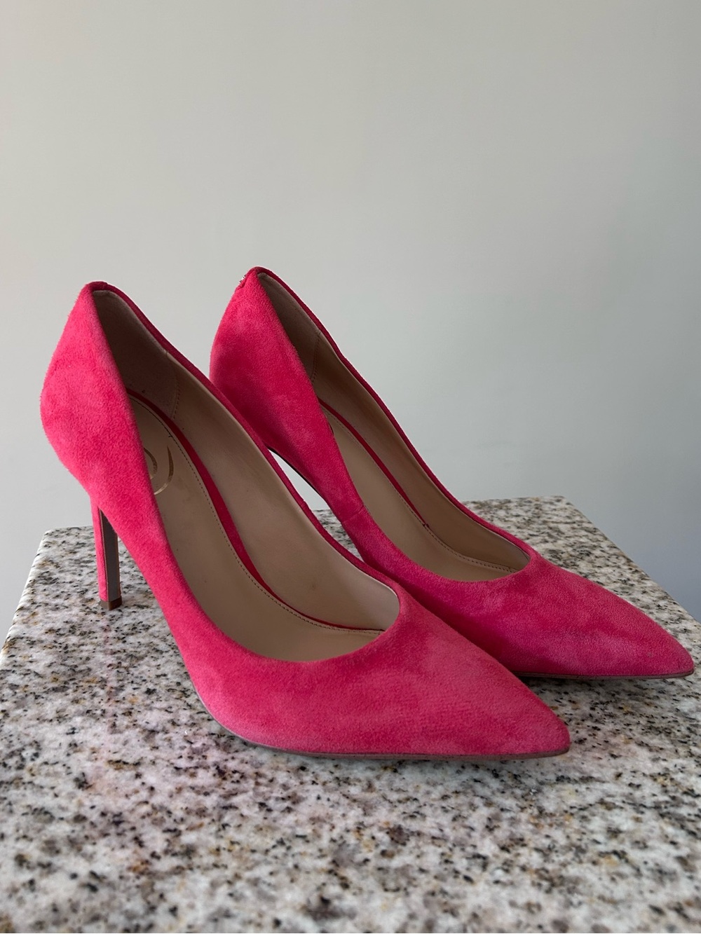 Sam Edelman Pink Suede Hazel Heels